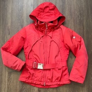 Postcard Women's Hooded Ski Jacket Coat Belted Size 4